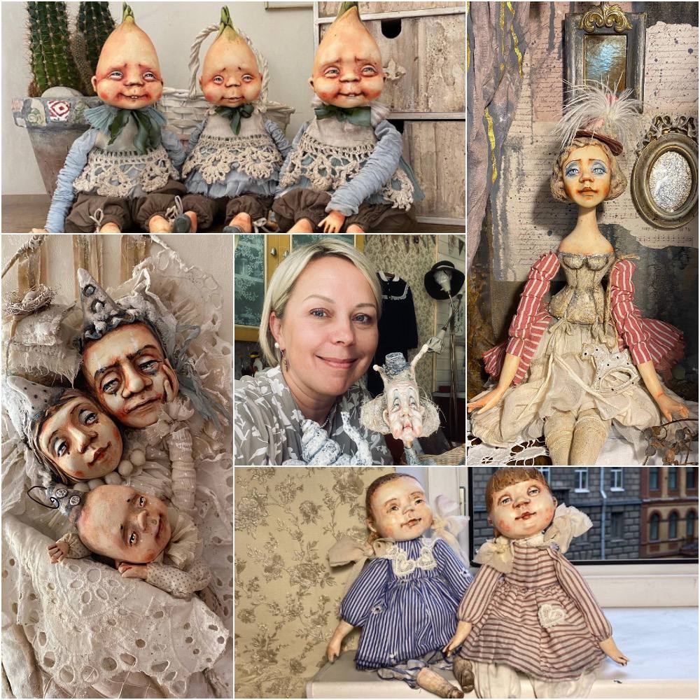 Master class. Head dolls made ​​of papier -mache.Мастер класс. Голова куклы из папье -маше.