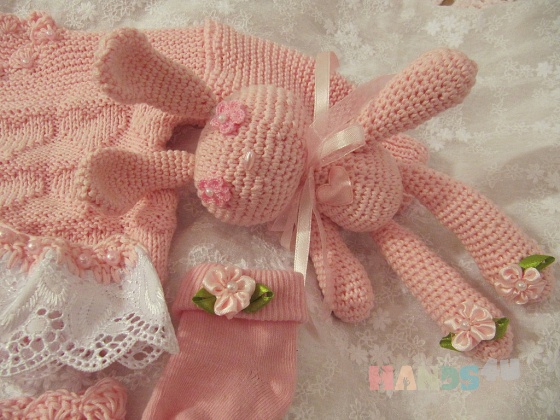 Купить Комплект для Принцессы Soft and Pink, Одежда, Для новорожденных, Работы для детей ручной работы. Мастер Юлиана Илотовская (Ilotoshka) . розовый