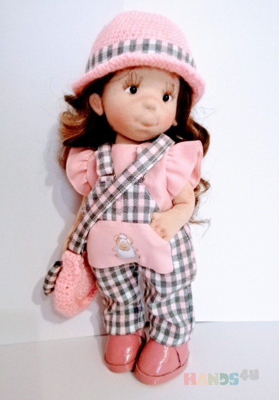 Купить Малышка в розовом костюме, Текстильные, Коллекционные куклы, Куклы и игрушки ручной работы. Мастер Светлана Половникова (Cdtnbr999) . авторские подарки ручной работы