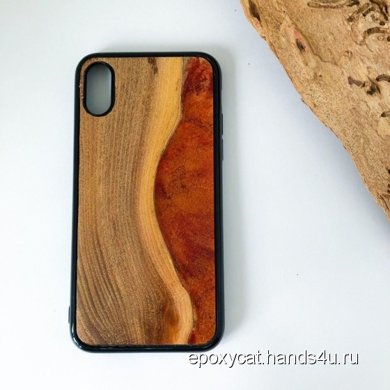 Купить Чехол iPhone X XS дерево эпоксидная смола, Персональные подарки, Подарки к праздникам ручной работы. Мастер Ксения Палкина (EpoxyCat) . чехол xs