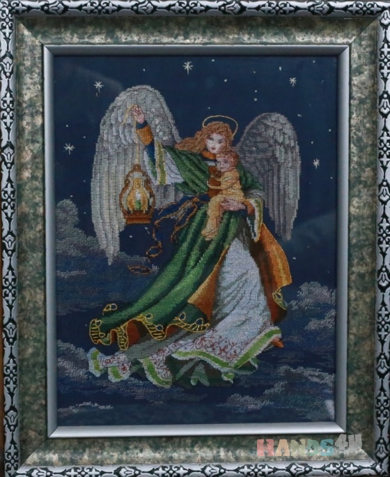 Купить Ангел ночи, Картины и панно ручной работы. Мастер   (marina598) . вышитая картина