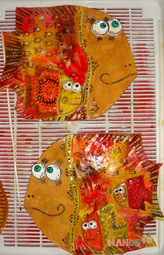 Купить Парное пано Две рыбы, Животные, Картины и панно ручной работы. Мастер Ксения Пищулина (Ksupy) . рыба