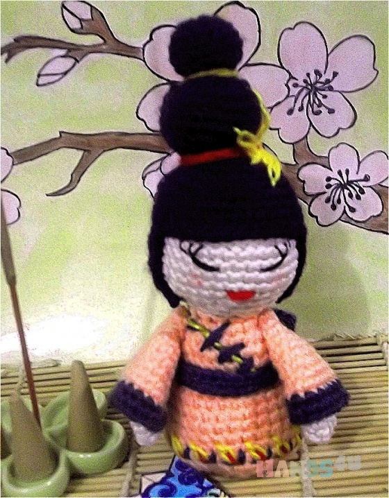 Купить Японская куколка кокэси (кокеши) по имени Лотос, Народные куклы, Куклы и игрушки ручной работы. Мастер Ирина Каштанова (Chestnot) . кокэси амигуруми