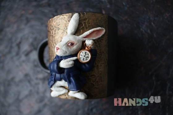 Купить Кружка Белый кролик, Кружки и чашки, Посуда ручной работы. Мастер Светлана  (LanaArt) . кружка кролик