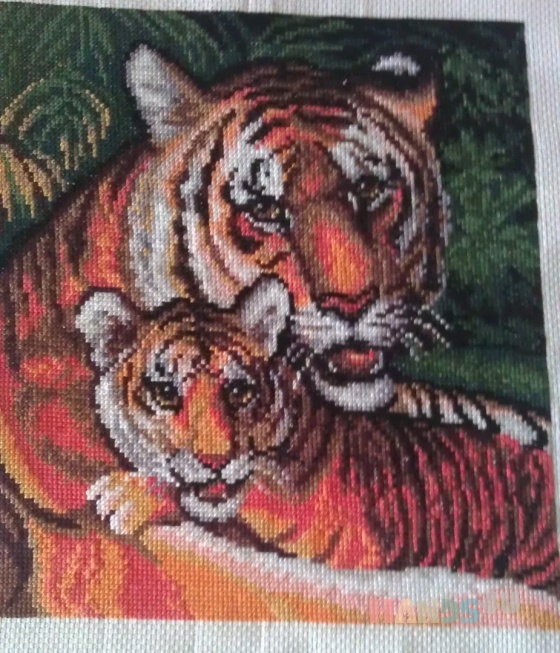 Купить композиция Тигрица и тигренок, Животные, Картины и панно ручной работы. Мастер Татьяна Клемина (strawberrii) . 