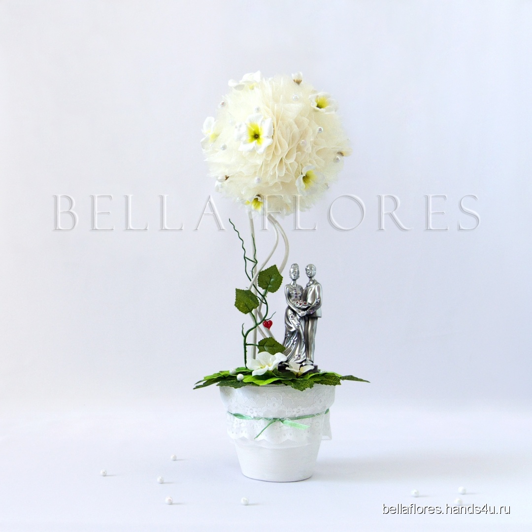 Топиарий из цветов | topiary flower handmade