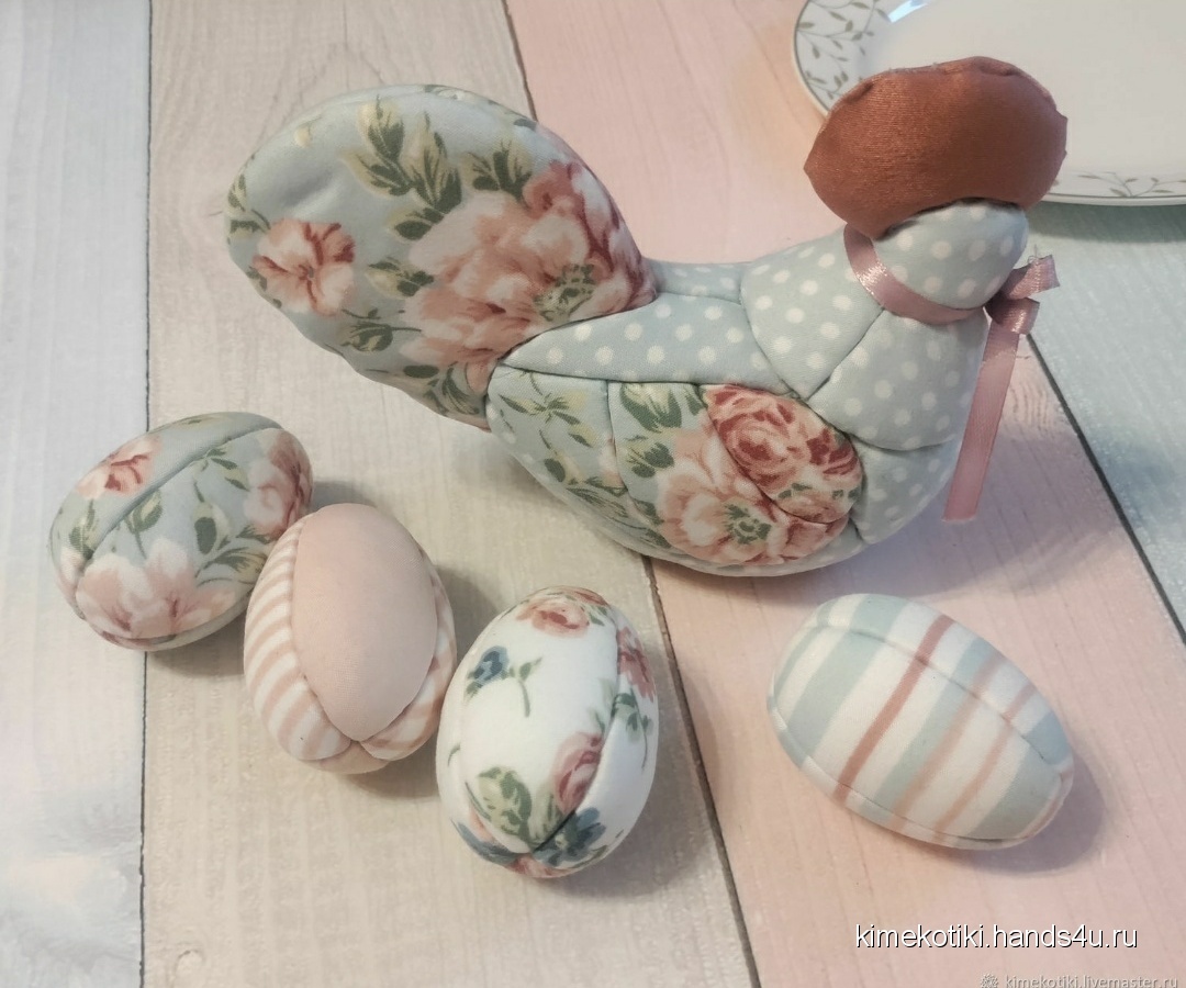 Пасхальная курочка с набором яиц "Розочка" ID 19159, Подарки на Пасху ...