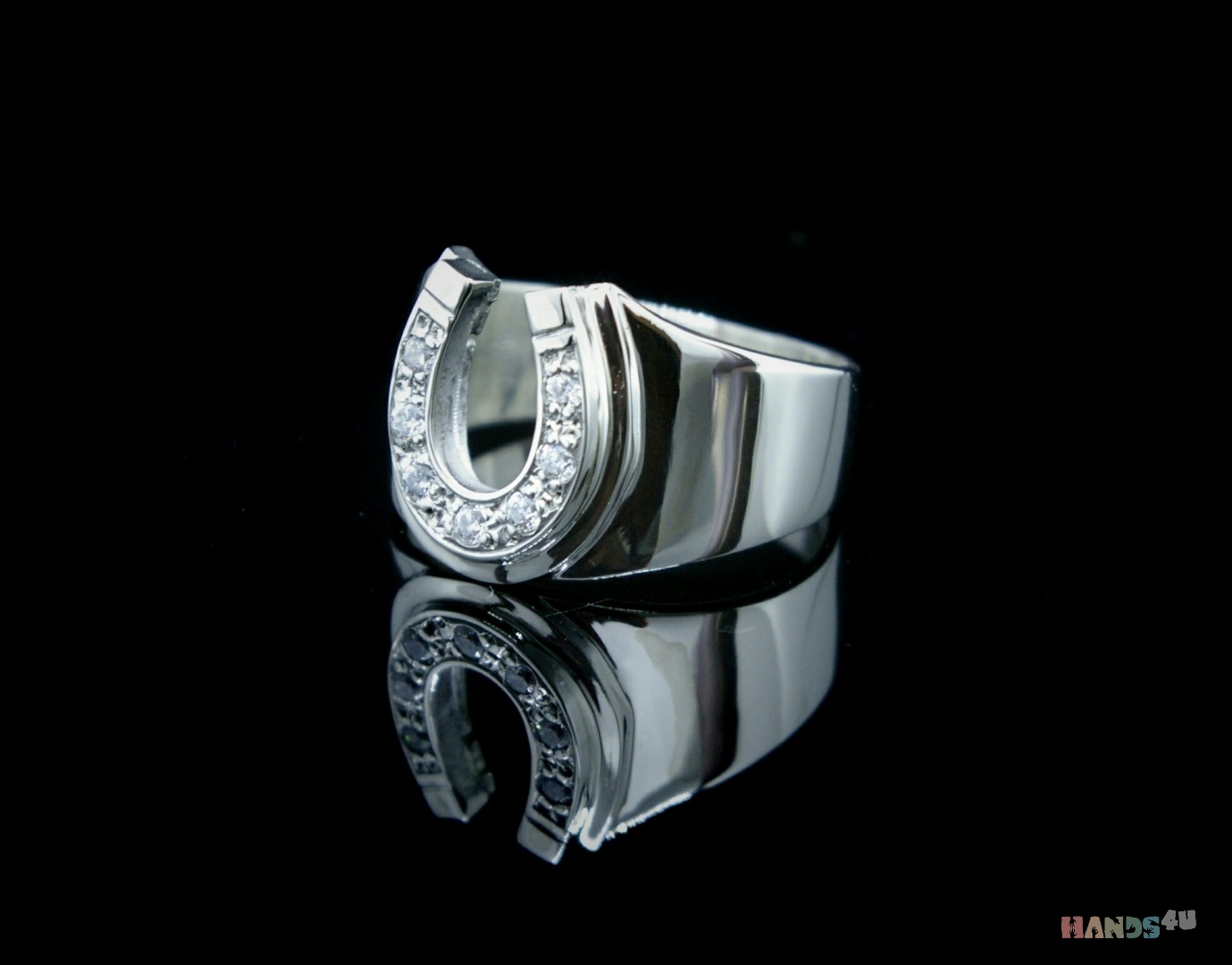 Серебряное кольцо подкова ID 15393, Металлические, Кольца, Украшения ...