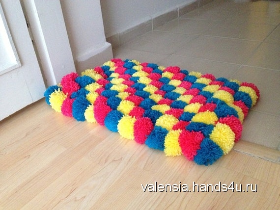 Плету детские пледики одеяло,коврики из помпонов | ВКонтакте