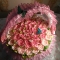 Купить Корзиночка из 55 атласных роз, Персональные подарки, Подарки к праздникам ручной работы. Мастер Ирина Чеботарева (Irochka) . 
