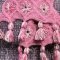 Купить Шарф вязаный розовый c помпонами коралловый малиновый роза цветы, Женские, Шарфы, шарфики и снуды, Аксессуары ручной работы. Мастер Ольга Тим (Sharfov) . шерсть итальянская