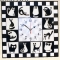 Купить Настенные часы Шахматно-кошачные декупаж, Настенные, Часы для дома, Для дома и интерьера ручной работы. Мастер Светлана Тавлесан (Tavlesan) . часы настенные
