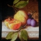 Купить Картина вышитая крестиком Натюрморт с персиком, Натюрморт, Картины и панно ручной работы. Мастер Юлианна  (Yulianna3) . вышивка