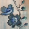 Купить Цветы голубые, Картины цветов, Картины и панно ручной работы. Мастер Альфия Мунаварова (Alfiya) . постер