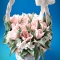 Купить Корзиночка Весна  с тюльпанами розовыми, Миниатюрные модели, Сувениры и подарки ручной работы. Мастер Елена Чупахина (CHELENA) . великолепный подарок