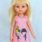 Купить Льняное платье с ручной росписью Friends для куклы Paola Reina 33 см, Одежда для кукол, Куклы и игрушки ручной работы. Мастер Оксана Алексеева (Ksydolldress) . авторское платье