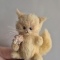Купить Миниатюрная вязаная игрушка котёнок Персик , Коты, Зверята, Куклы и игрушки ручной работы. Мастер Мусенька  (Tomusenka) . коллекционная миниатюра