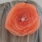 Купить Брошь заколка для волос цветок Персиковый, Текстильные, Броши, Украшения ручной работы. Мастер Олеся Bur (olesandra13) . брошь в форме цветка