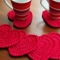 Вязаные подставки под горячее " От всего сердца"