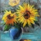 Картина_Подсолнухи_натюрморт_30х40см_масло_холст