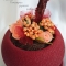 Купить Топиарии из бордовой органзы, Топиарии, Цветы и флористика ручной работы. Мастер Мария Коровина (MariKa) . топиарий