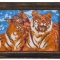 Купить Картина вышитая бисером Тигриная нежность, Животные, Картины и панно ручной работы. Мастер Лариса  (larez) . 